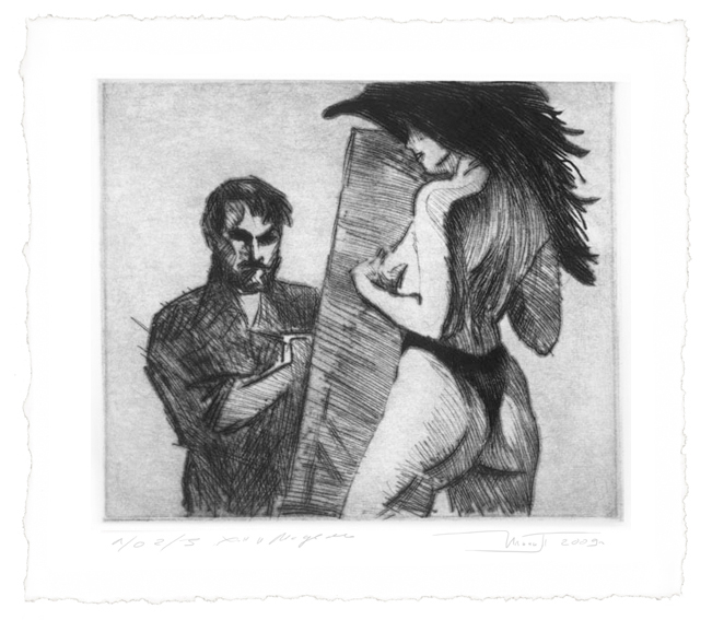 Серия «Вернисаж» «Художник и модель» лист 3 