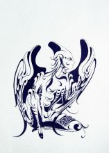 соло на фоне заката