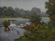 Утро на пруду