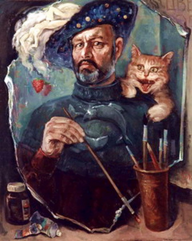 автопортрет с котом