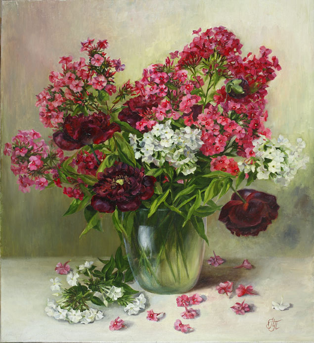 Натюрморт с белыми флоксами