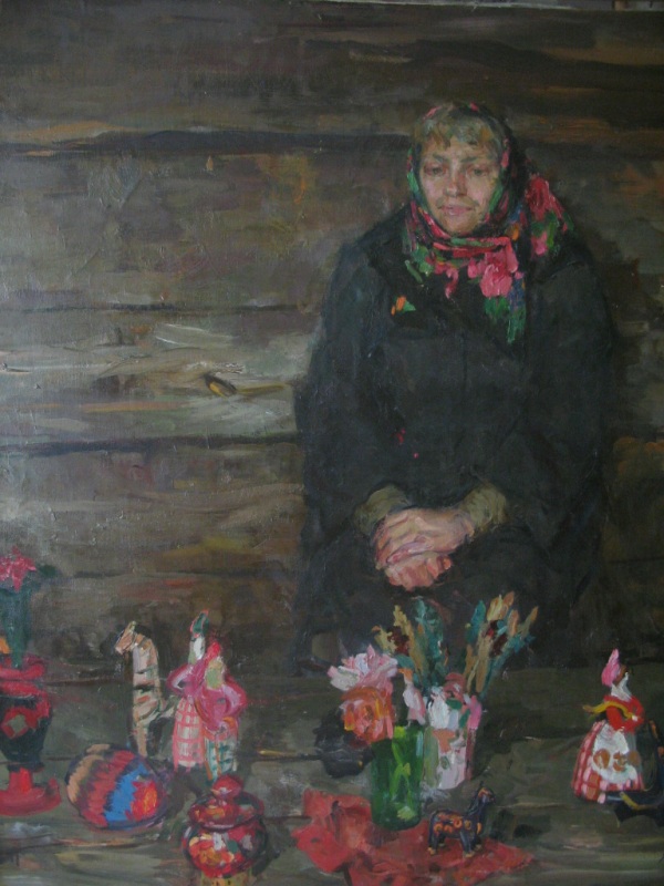 Баба с игрушками