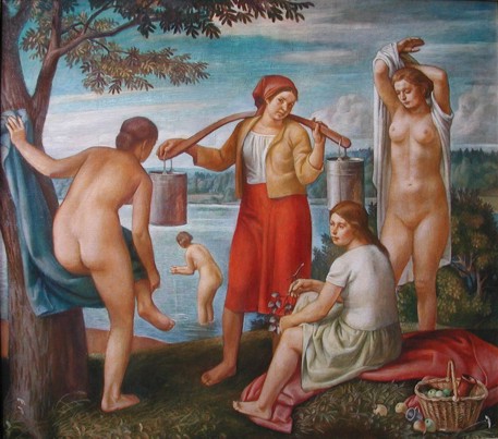 на берегу озера.1989