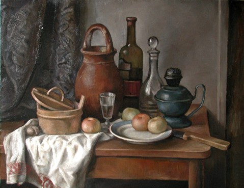 старинная посуда.2003