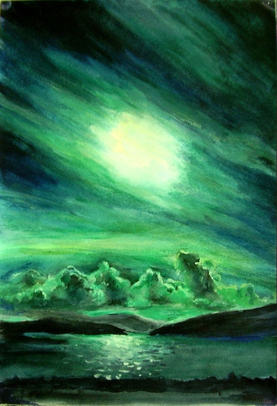 Ночь на горном озере