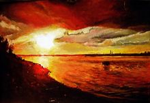 Закат на Волге