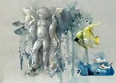 девочка с рыбами