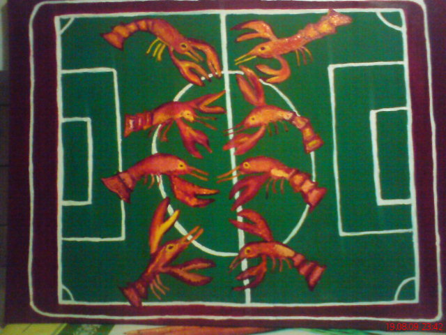 игра раков в футбол