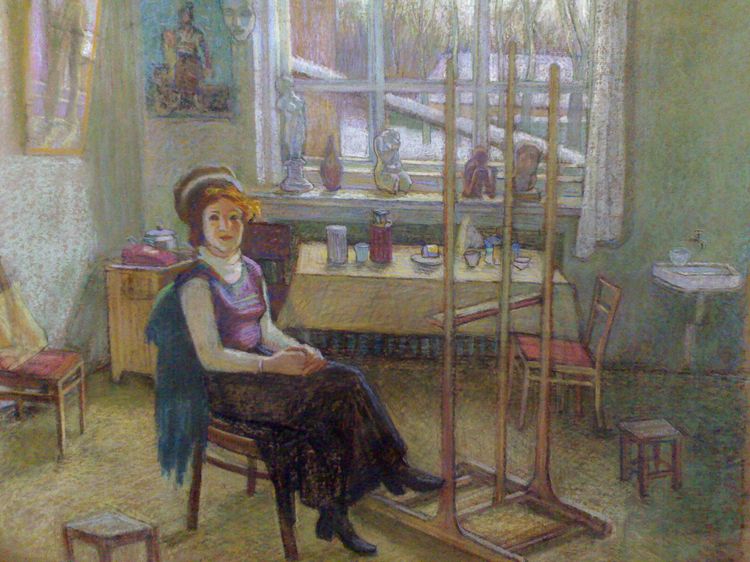 Яна в мастерской