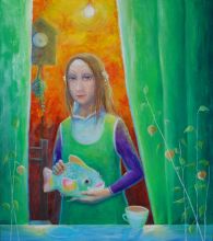 Когда долго идет дождь на улице становится так сыро, что рыба заплывает в иные дома и становится совсем ручная.