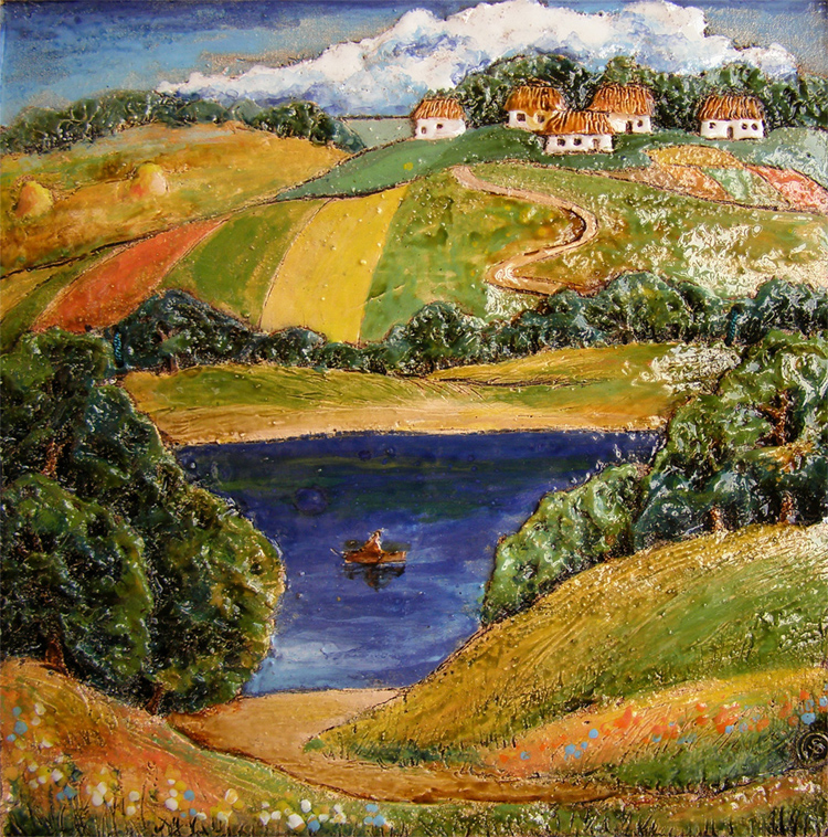 Пейзаж с лодкой