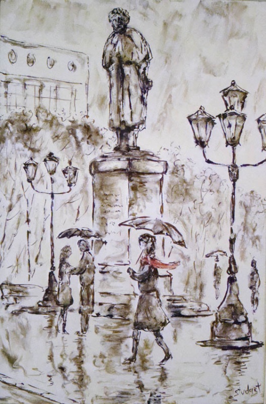 Красный шарф