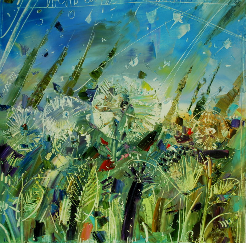 поле одуванчиков