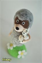 Валяная игрушка "Ёжик в тумане"