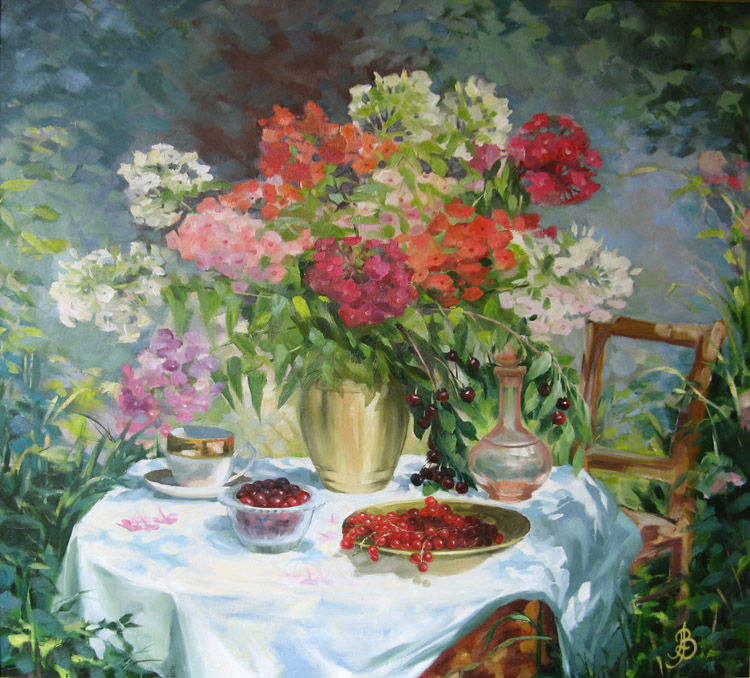 Флоксы в саду