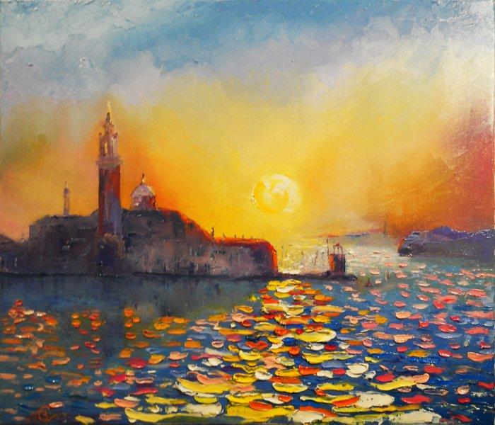 закат над  Сан Джорджио Маджоре