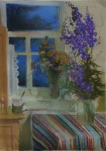 Натюрморт с дельфиниумом