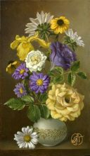 Маленький букет с желтой розой