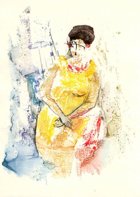 Натурщица в желтом