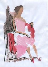 Натурщица в розовом