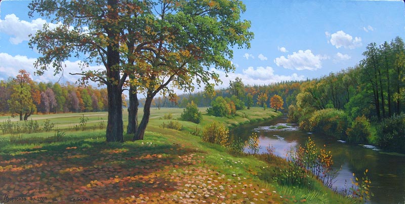 Три дубка у осенней Болвы