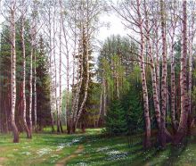 Зеленеющий лес