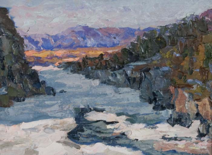 Этюд «Катунь на Чемале в марте»