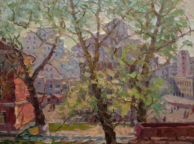 Этюд «Первая зелень» из серии «Времена года»