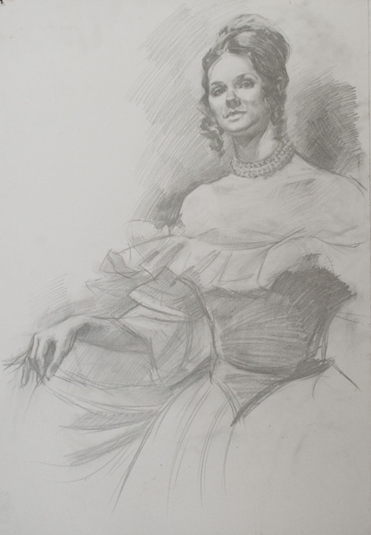 Рисунок к картине «Бал дворянского  ...