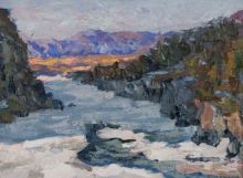 Этюд «Катунь на Чемале в марте»