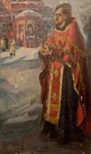 «Батюшка Владимир» Этюд к картине «Исповедь»