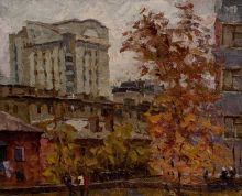 Этюд к картине «Барнаул строиться»