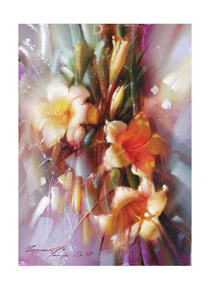 Композиция с лилиями