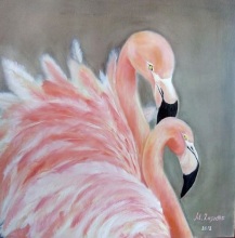 `Пара`, масло, холст, размер 50 х 50 см