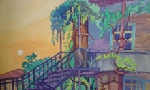 Деревянный  дом  председателя  райкома  села  Алисопели.