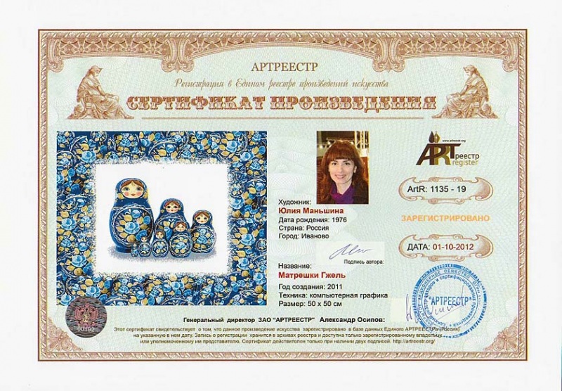 Матрешки. Гжель