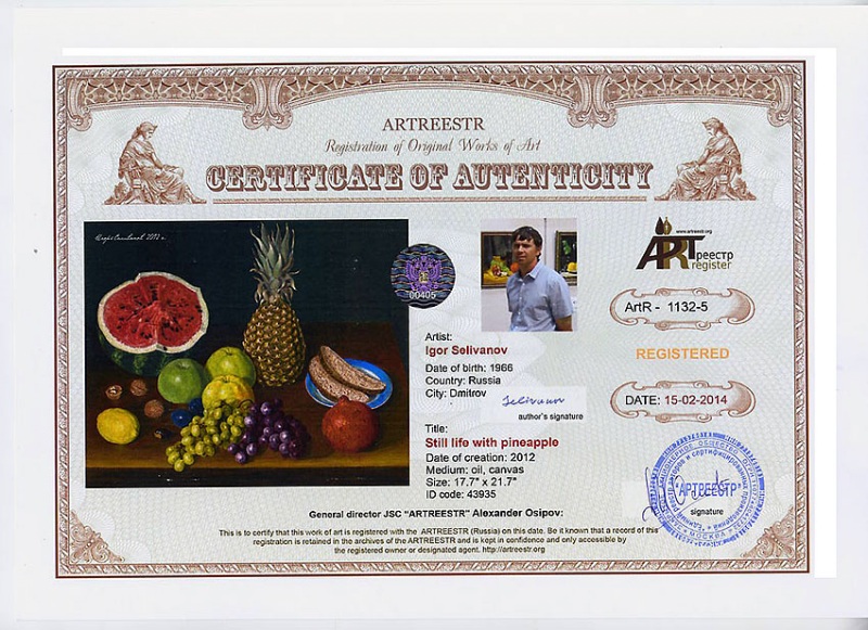 Still life with pineapple