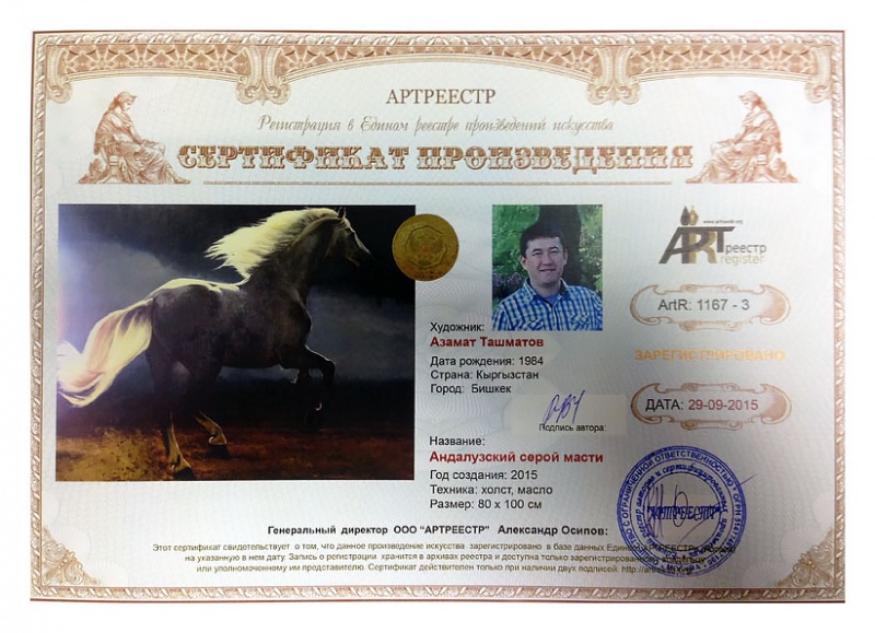 Андалузский серой масти