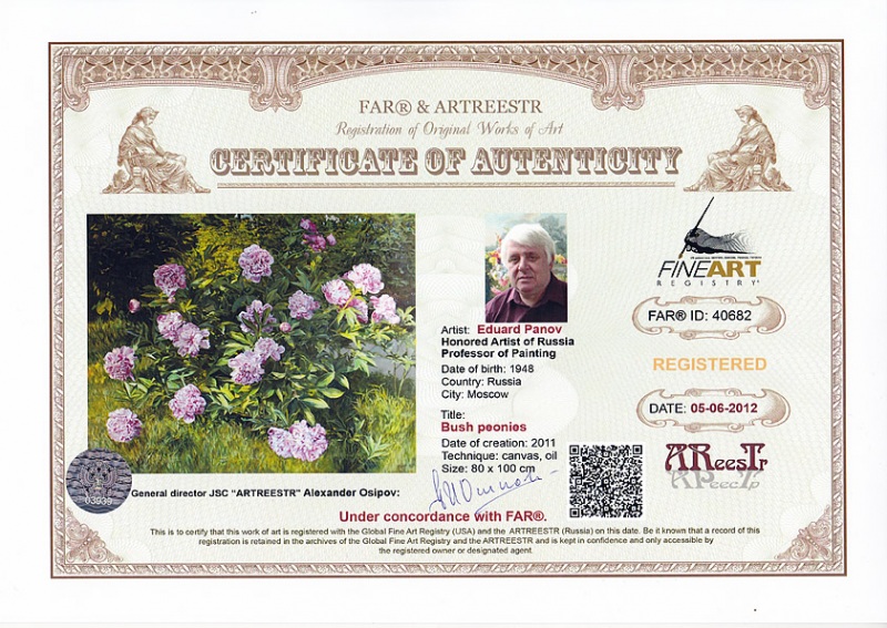 Куст пионов